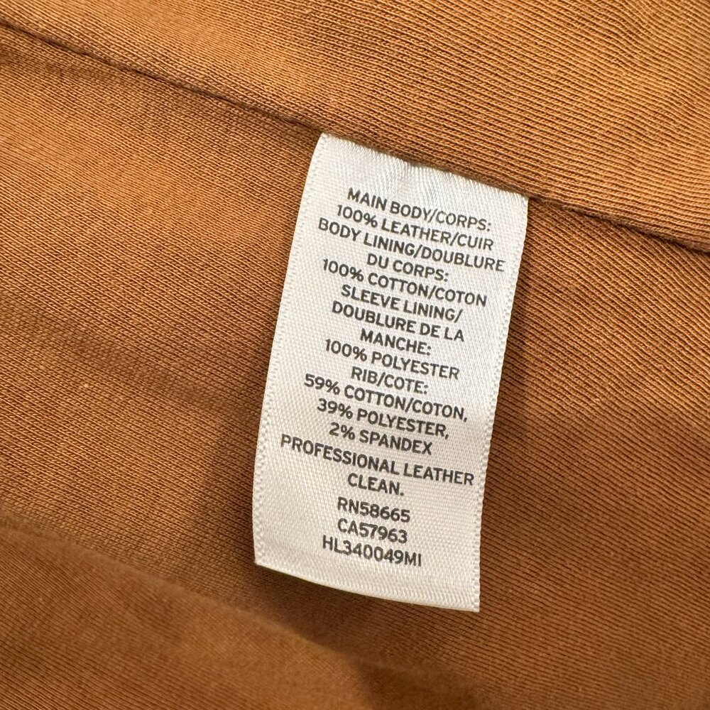 Trouve Brown Leather Moto Jacket - M - Like New - Picture 6 of 6